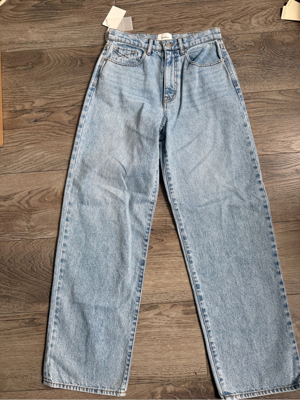 Unpublished Light Wash High Rise Wide Leg Jeans NWT